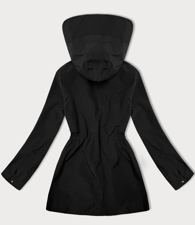 Cienka kurtka z ozdobną podszewką plus size J Style czarna (16M9258-392)