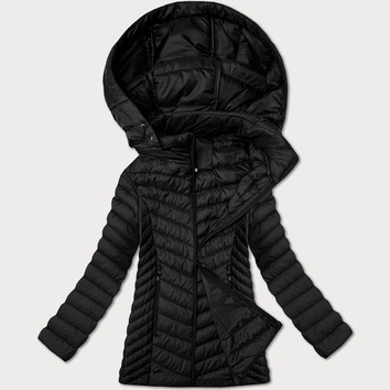 Lekko ocieplana damska kurtka pikowana plus size J Style czarna (16M9265-392)