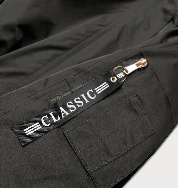 PARKA DAMSKA ZIMOWA Z FUTERKIEM KHAKI-SZARY (B532-11070)