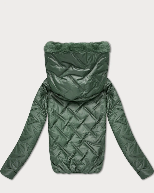 Damska kurtka na futerku S'West khaki (B8389-11011)