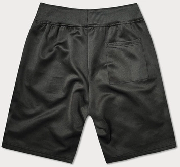 Męskie spodenki z nadrukiem czarne (8K1120-3)