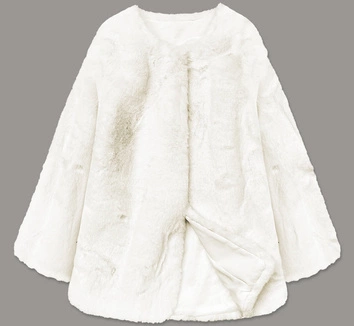 KRÓTKA KURTKA DAMSKA FUTRO BIAŁA (31148)