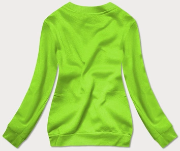 Bluza dresowa damska ze ściągaczami jasny zielony (w01-31)