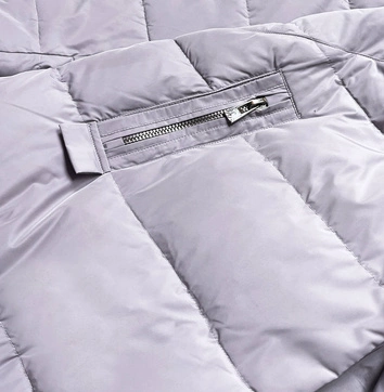 KURTKA DAMSKA ZIMOWA Z PUCHEM NATURALNYM WRZOSOWA (8071)