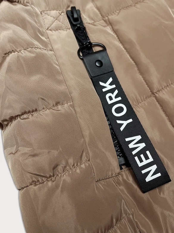 Bezrękawnik damski z kapturem S'West ciemny beż (B8226-12)