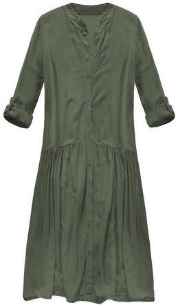 ZWIEWNA SUKIENKA KOSZULOWA KHAKI (142ART)