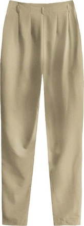 SPODNIE Z WYSOKIM STANEM BEŻOWE (6153)