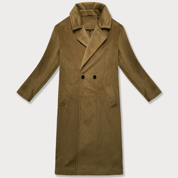 Damski płaszcz przejściowy oversize J Style beżowy (11Z8161)