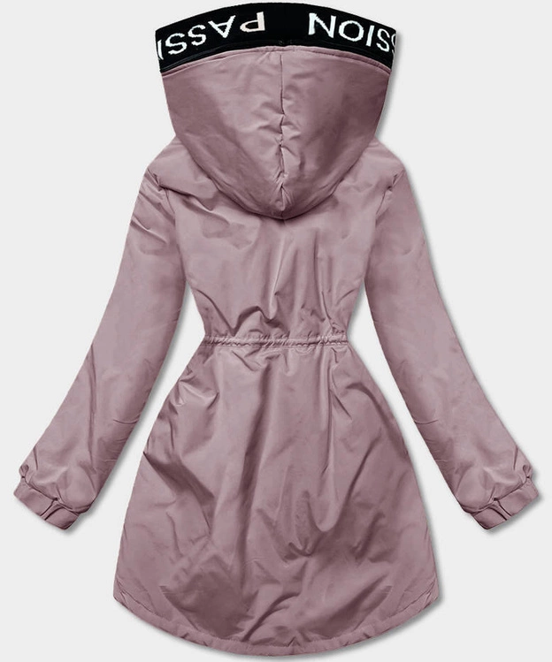 Damska parka oversize różowa (B8080)