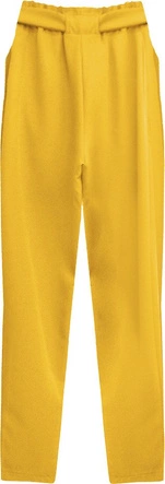 SPODNIE CHINOS Z PASKIEM ŻÓŁTE (295ART)