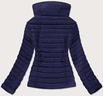 Przejściowa pikowana kurtka damska niebieska ciemna (23063-6)