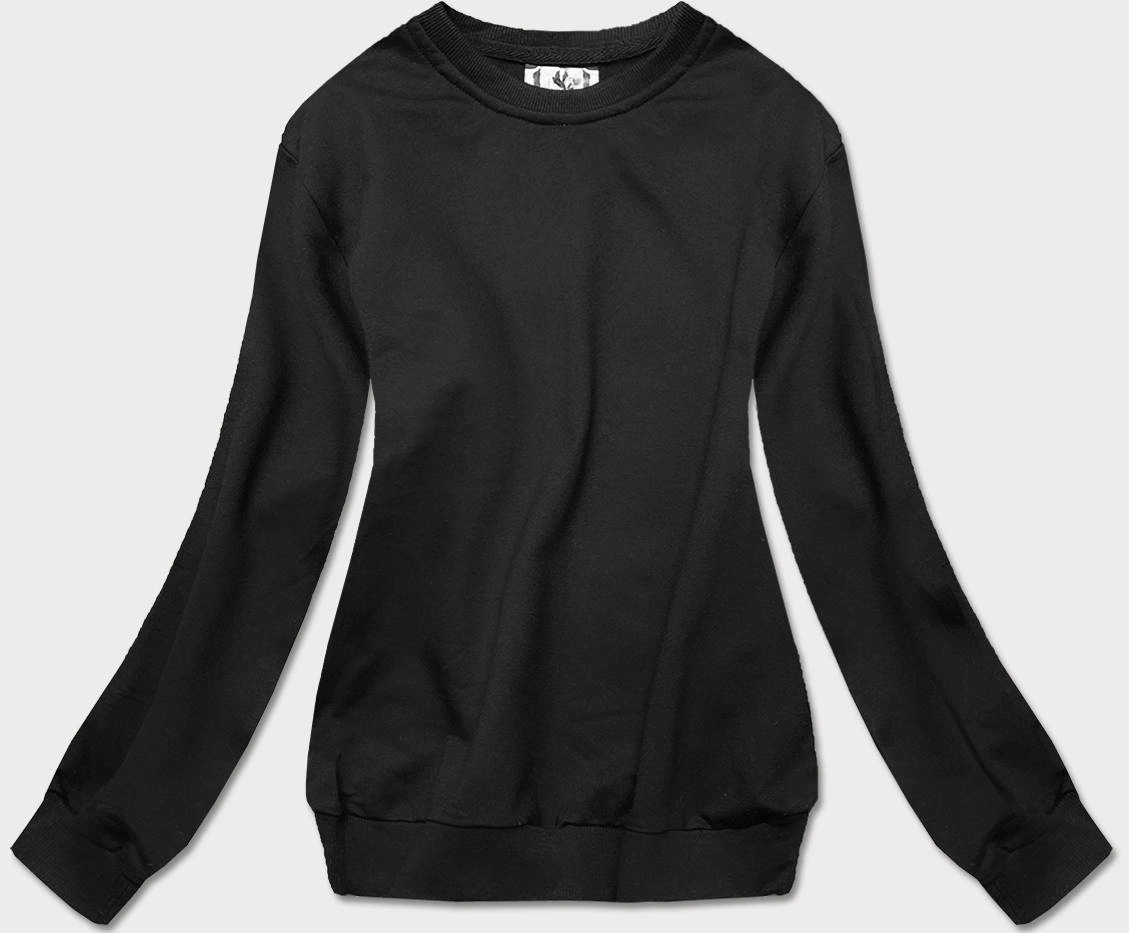 Cienka bluza dresowa damska ze ściągaczami czarna (WB11002-3)