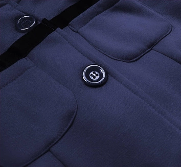 Krótka bluza rozpinana damska granatowa (AMG-63)