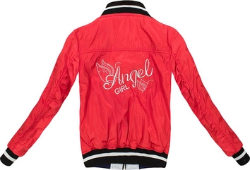 DWUSTRONNA BOMBERKA Z NASZYWKAMI CZERWONO-BIAŁA (W517)