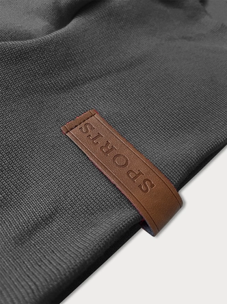 Gładka bluza damska z kapturem LHD grafitowa (AMG169)