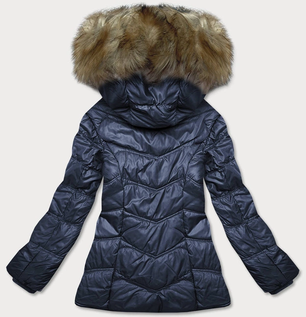 Pikowana przejściowa kurtka damska granatowa (H-205-1)