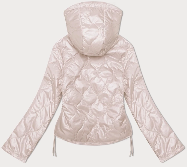 Kurtka damska z trokami ściągającymi po bokach S'West jasny beż (B8235-51)