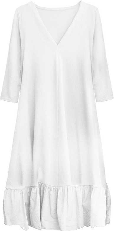 BAWEŁNIANA SUKIENKA OVERSIZE BIAŁA (300ART)