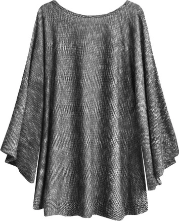 BLUZKA Z ROZSZERZANYMI RĘKAWAMI GRAFITOWA (PRATO/1)