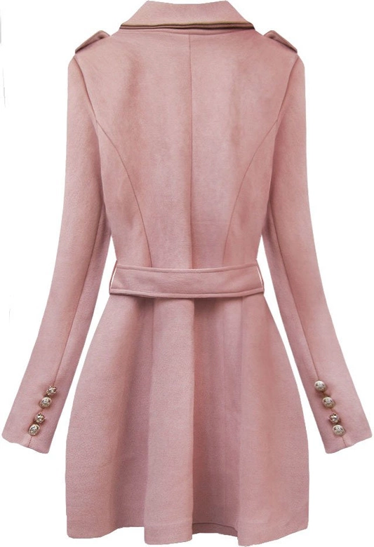 DWURZĘDOWY PŁASZCZYK PUDROWY RÓŻ (572ART)