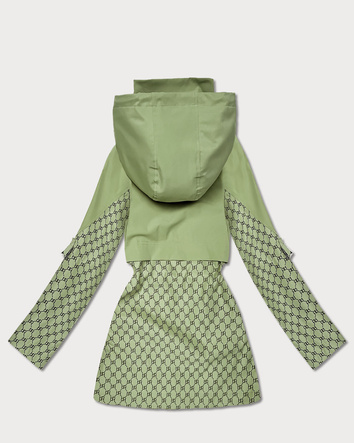 Kurtka damska ze ściągaczem w talii Goodlookin khaki (KK60414-3#)