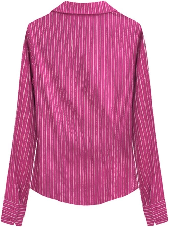 ELEGANCKA KOSZULA W PASKI AMARANTOWA (1086)