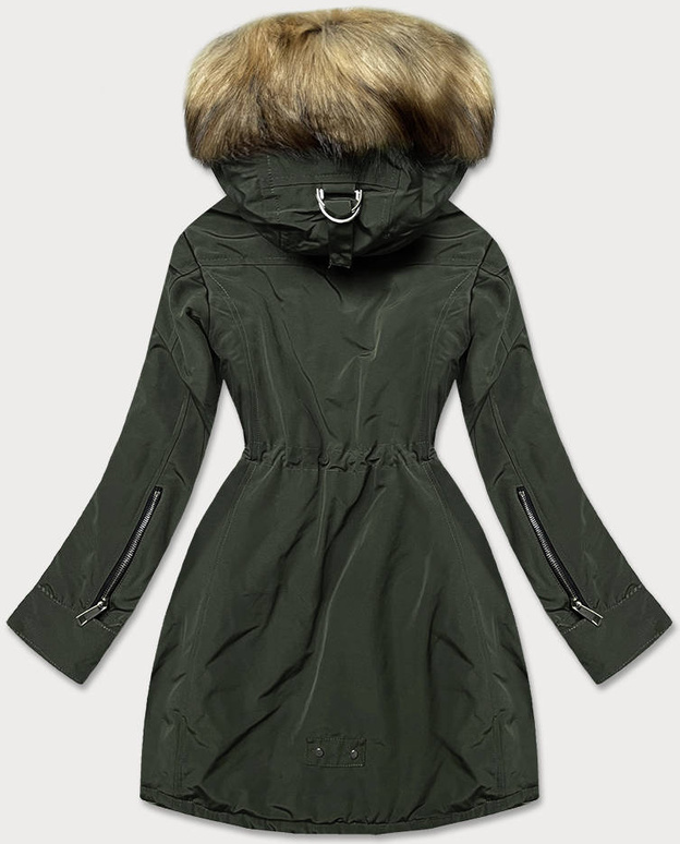 Damska parka z futrzaną podszewką army (m-21506)