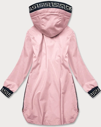 Prosta damska kurtka różowa (b8017-81)