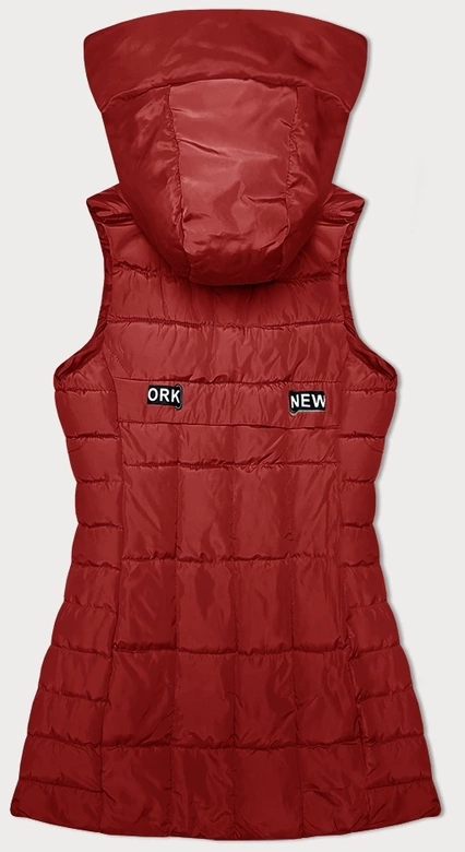 Bezrękawnik damski z kapturem S'West czerwony (B8225-4)