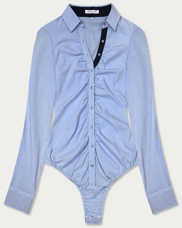 Bluzka body w paski jasnoniebieska (AWT0213)