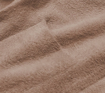 Długa wełniana narzutka alpaka z kapturem brązowa (M105)