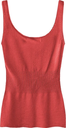 SWETERKOWA BLUZKA NA RAMIĄCZKACH CZERWONA (1104)