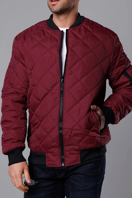 Pikowana bomberka męska bordowa (MY01-6)