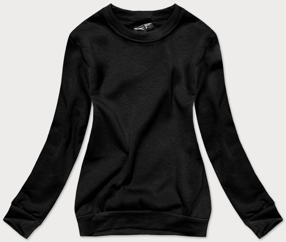 Bluza dresowa damska ze ściągaczami czarna (w01-3)
