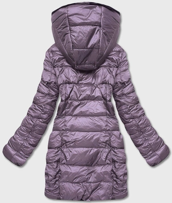 Dwustronna kurtka futro damska fioletowa (b8053-51)