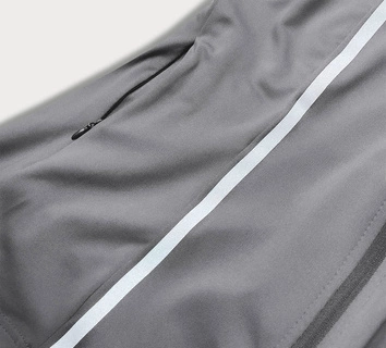 Elastyczna bluza z kapturem szara (20318)