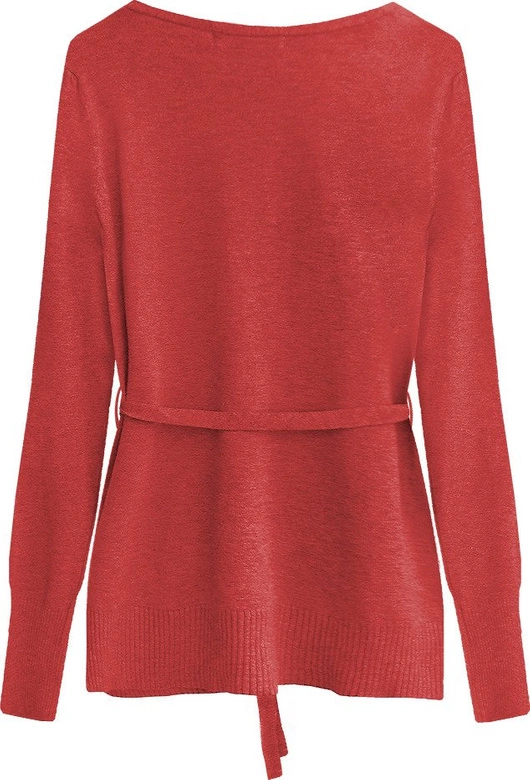 SWETEREK WIĄZANY W TALII CZERWONY (1538)