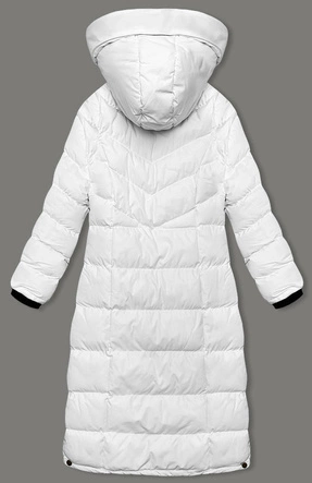 DŁUŻSZA ZIMOWA KURTKA DAMSKA BIAŁA (5M736-281)