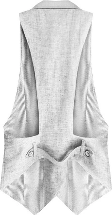 KRÓTKA ELEGANCKA KAMIZELKA JASNOSZARA (X1222X)