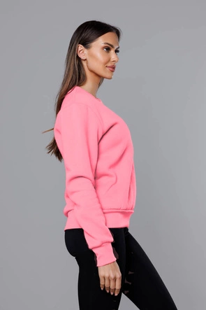Bluza dresowa damska ze ściągaczami jasno-różowa (w01-20)
