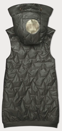 Bezrękawnik damski ze ściągaczem na dole S'West khaki (B8239-11)