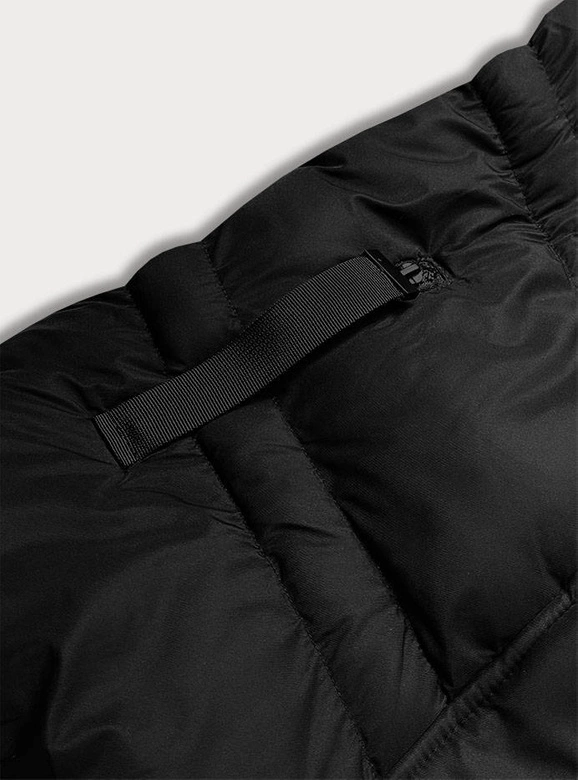 Damska kurtka zimowa z kapturem czarna (5m738-392)