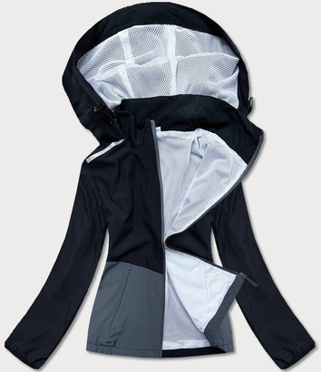 CIENKA BLUZA Z KAPTUREM CZARNA (HM096-01)