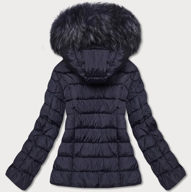 Krótka kurtka damska zimowa granatowa (YP-20091-55)