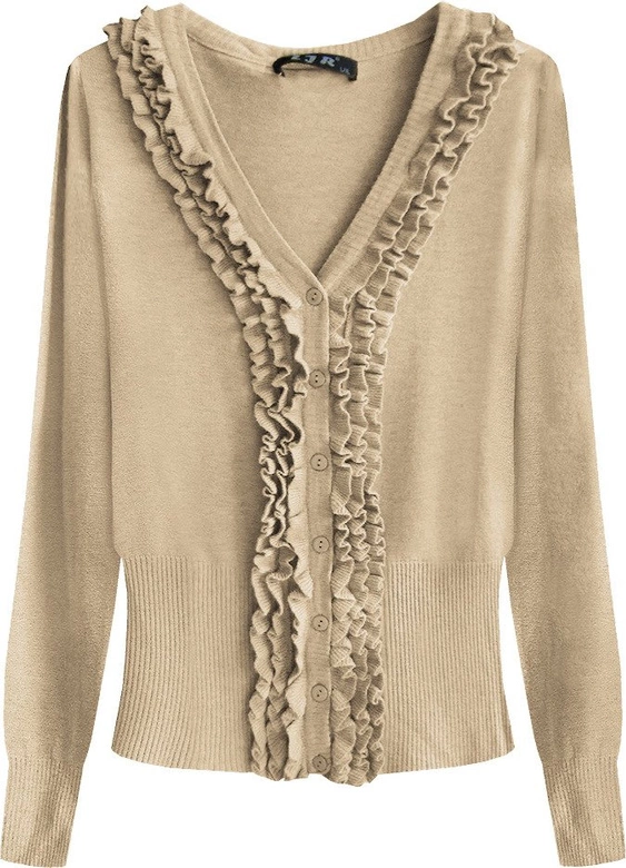 SWETEREK Z FALBANĄ BEŻOWY (1586)