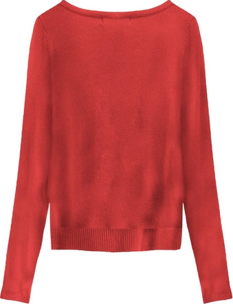 KRÓTKI SWETEREK Z CYRKONIAMI CZERWONY (1524)