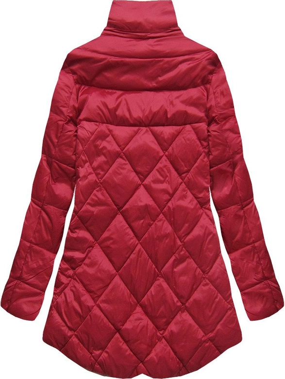 KURTKA Z PUCHEM NATURALNYM BORDOWA (1416)