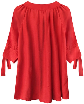 KRÓTKA BLUZKA Z GUZIKAMI CZERWONA (252ART)