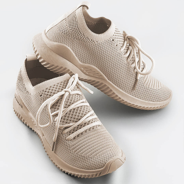 LEKKIE BUTY SPORTOWE DAMSKIE BEŻOWE (XA052)