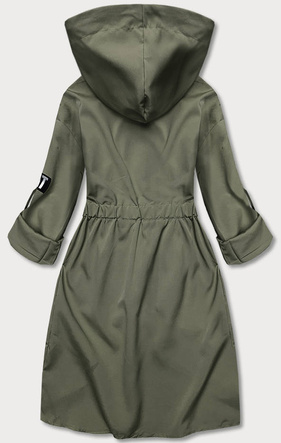 Cienka asymetryczna narzutka damska khaki (B8117-11)
